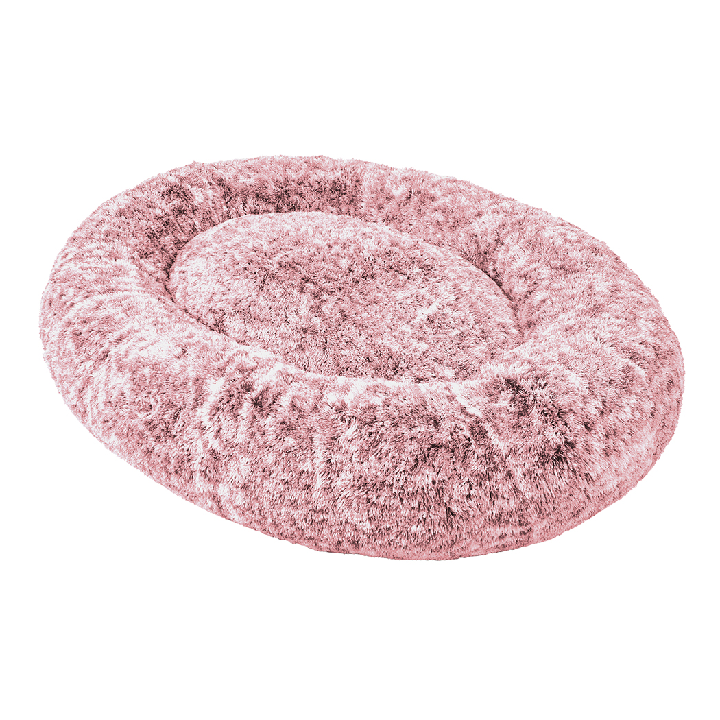 TopSellers-Memory Foam Pet Bed Pink - Soft Faux Fur  Waterproof  Non-Slip