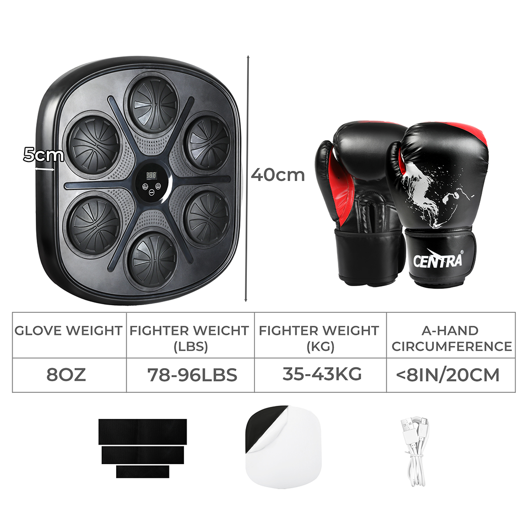 Centra Electronic Punching Box Music Machine Bluetooth 9 Speeds Boxing Gloves - Picture 47 of 48