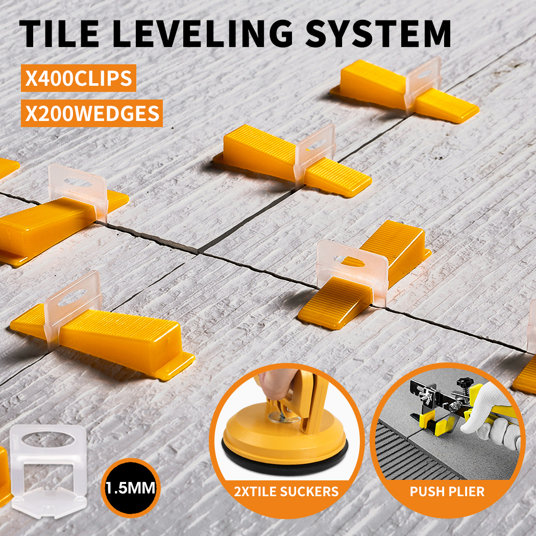 thumbnail 265  - 400-2000x Tile Leveling System Clips Levelling Spacer Tiling Tool Floor Wall