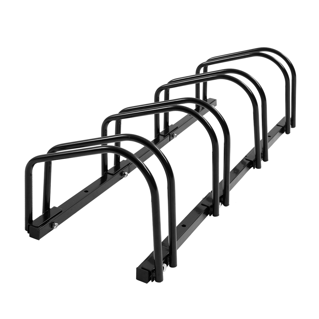 TopSellers-Bicycle Rack Black - 4 Bikes Stand  Space Saving & Durable