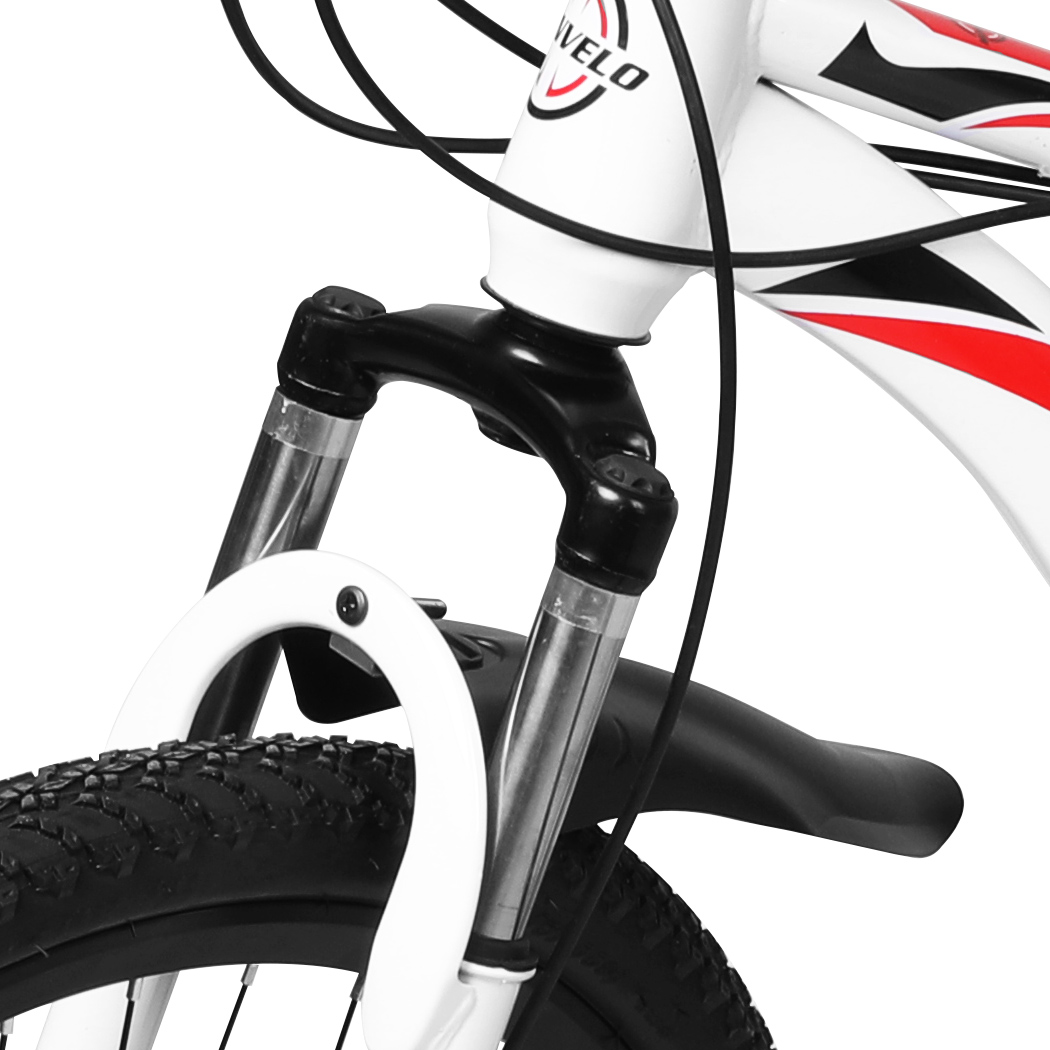 Monvelo 29'' Mountain Bicycle White Racing Bike 21 Speed Dual Disc Brake Steel