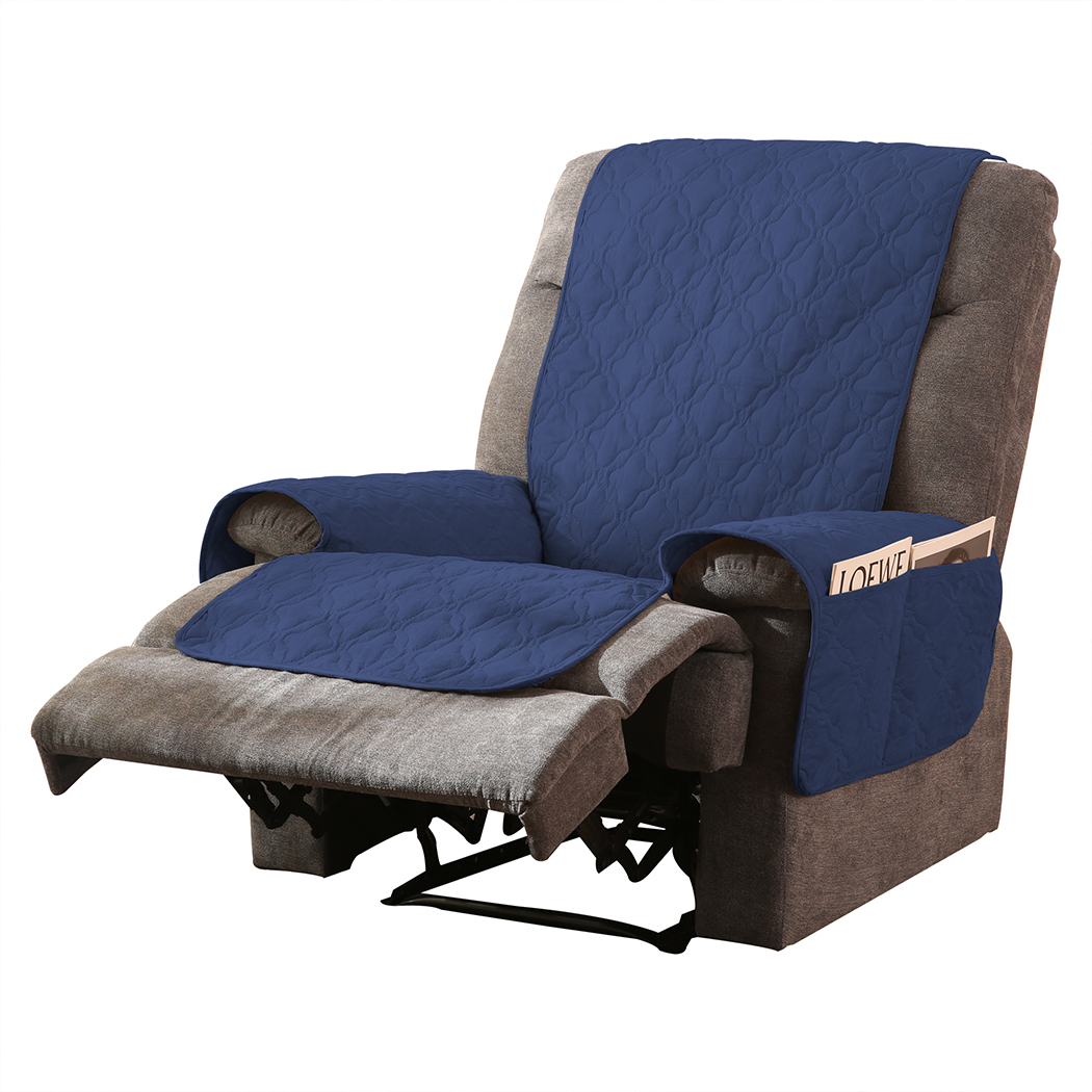 TopSellers-Recliner Sofa Slipcover Protector - Navy Medium Waterproof Non-Slip