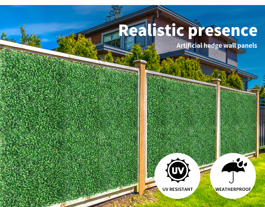 Marlow Artificial Plant Grass Wall Panels Fake Hedge Garden Vertical Mat Fence - Picture 13 of 132