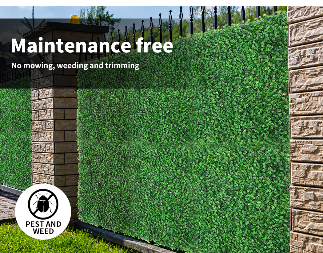 Marlow Artificial Plant Grass Wall Panels Fake Hedge Garden Vertical Mat Fence - Picture 14 of 132