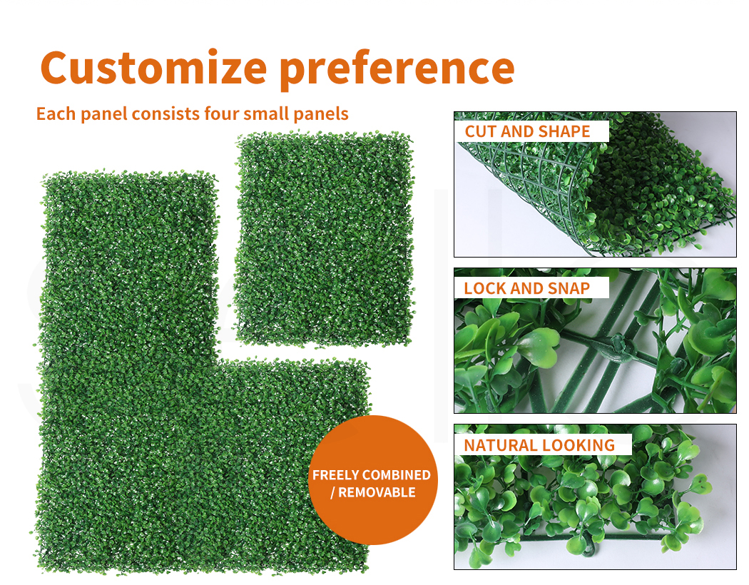Marlow Artificial Plant Grass Wall Panels Fake Hedge Garden Vertical Mat Fence - Picture 17 of 132