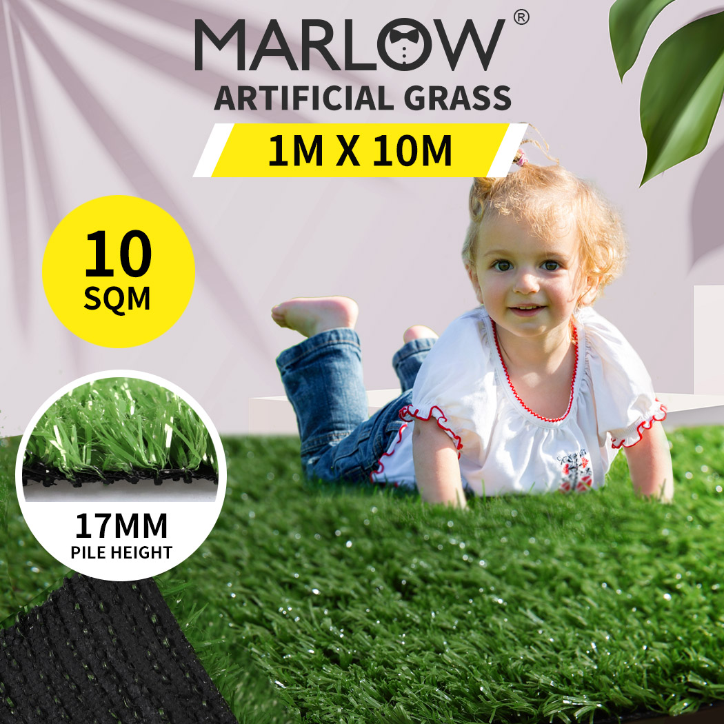 Marlow 10-100sqm Artificial Grass Synthetic Turf Plastic Fake Lawn Flooring 17mm - Picture 14 of 34