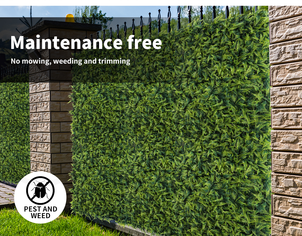 Marlow Artificial Plant Grass Wall Panels Fake Hedge Garden Vertical Mat Fence - Picture 25 of 132