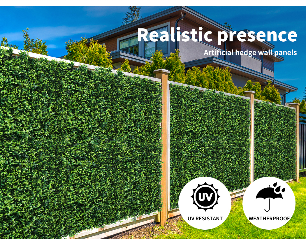 Marlow Artificial Plant Grass Wall Panels Fake Hedge Garden Vertical Mat Fence - Picture 35 of 132