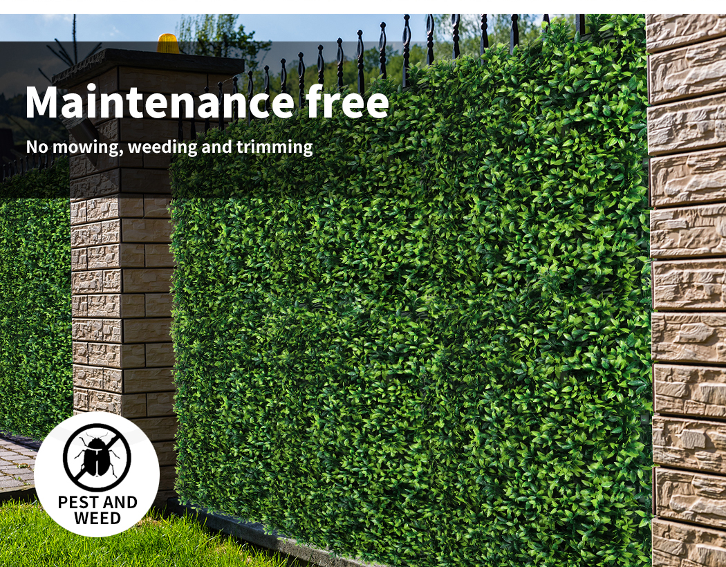 Marlow Artificial Plant Grass Wall Panels Fake Hedge Garden Vertical Mat Fence - Picture 36 of 132