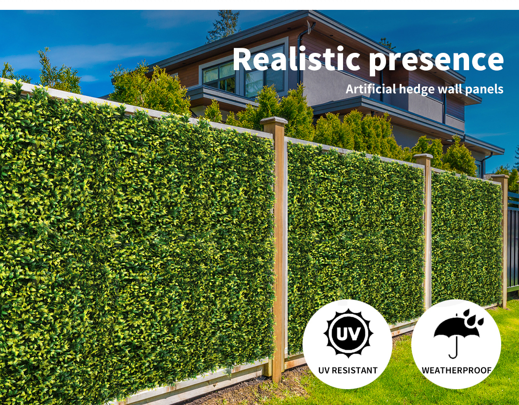 Marlow Artificial Plant Grass Wall Panels Fake Hedge Garden Vertical Mat Fence - Picture 57 of 132