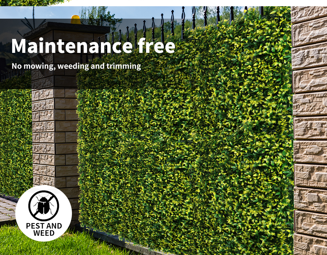Marlow Artificial Plant Grass Wall Panels Fake Hedge Garden Vertical Mat Fence - Picture 58 of 132