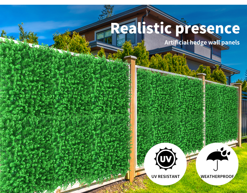 Marlow Artificial Plant Grass Wall Panels Fake Hedge Garden Vertical Mat Fence - Picture 46 of 132