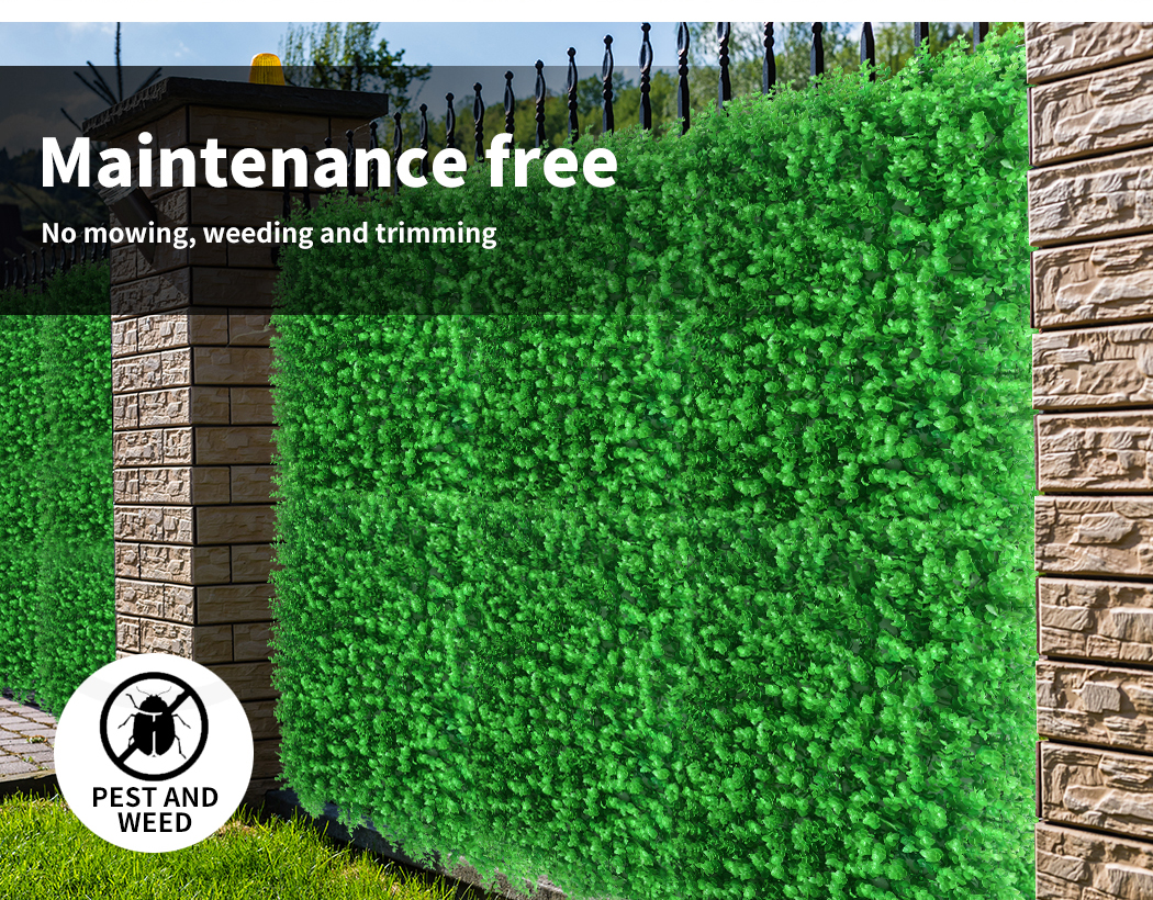 Marlow Artificial Plant Grass Wall Panels Fake Hedge Garden Vertical Mat Fence - Picture 47 of 132