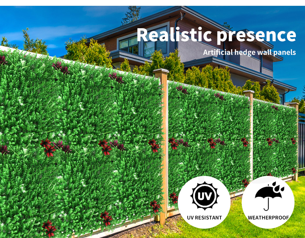 Marlow Artificial Plant Grass Wall Panels Fake Hedge Garden Vertical Mat Fence - Picture 79 of 132