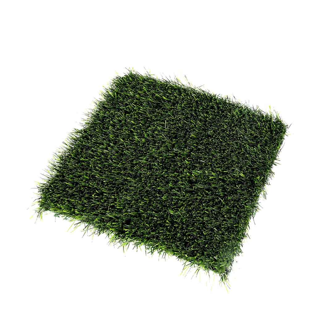 TopSellers-Artificial Grass Floor Tile - Tri-Colour Green 30cm  Easy Install