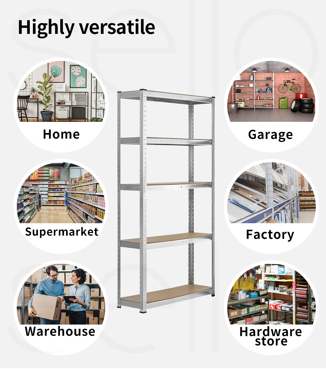 Traderight 1.8M Warehouse Rack Garage Shelving Racking Storage Shelves Steel - Picture 64 of 79