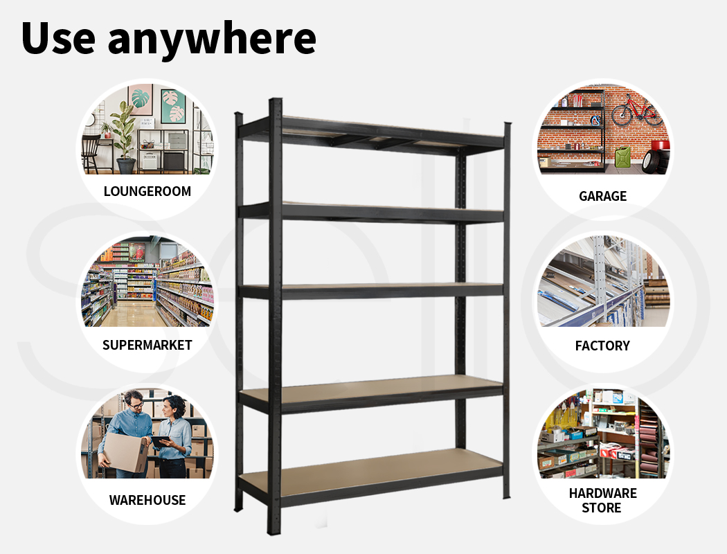 Traderight 1.8M Warehouse Rack Garage Shelving Racking Storage Shelves Steel - Picture 24 of 79