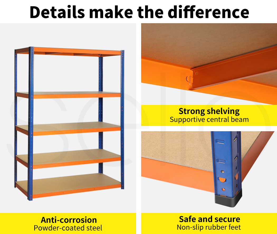 Traderight 1.8M Warehouse Rack Garage Shelving Racking Storage Shelves Steel - Picture 51 of 79