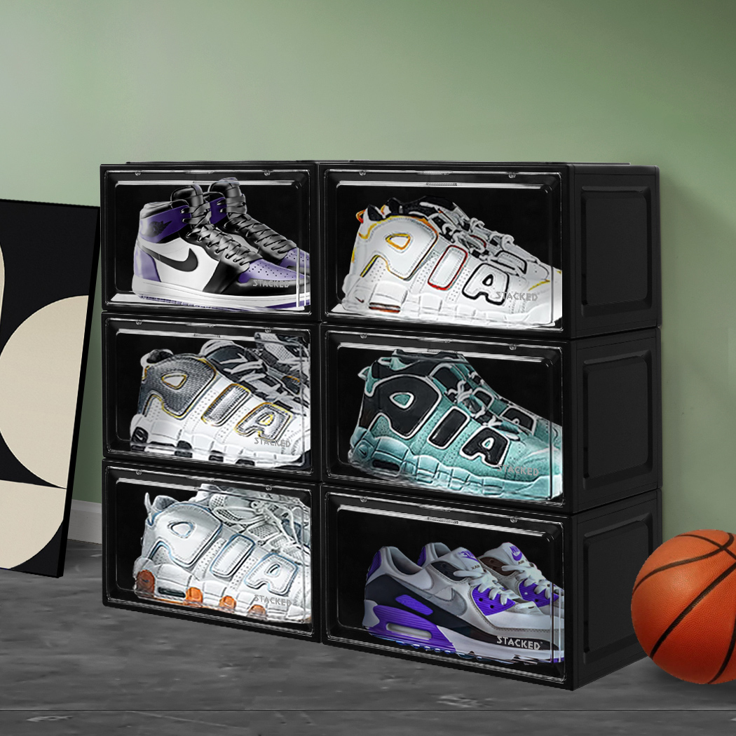 Shoe Storage Box Sneaker Display Case Collections Cabinet Stackable Magnetic - Picture 108 of 191