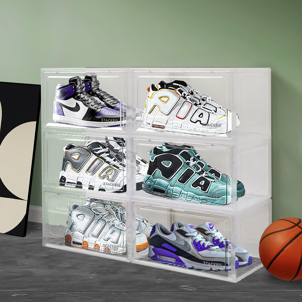 Shoe Storage Box Sneaker Display Case Collections Cabinet Stackable Magnetic - Picture 132 of 191