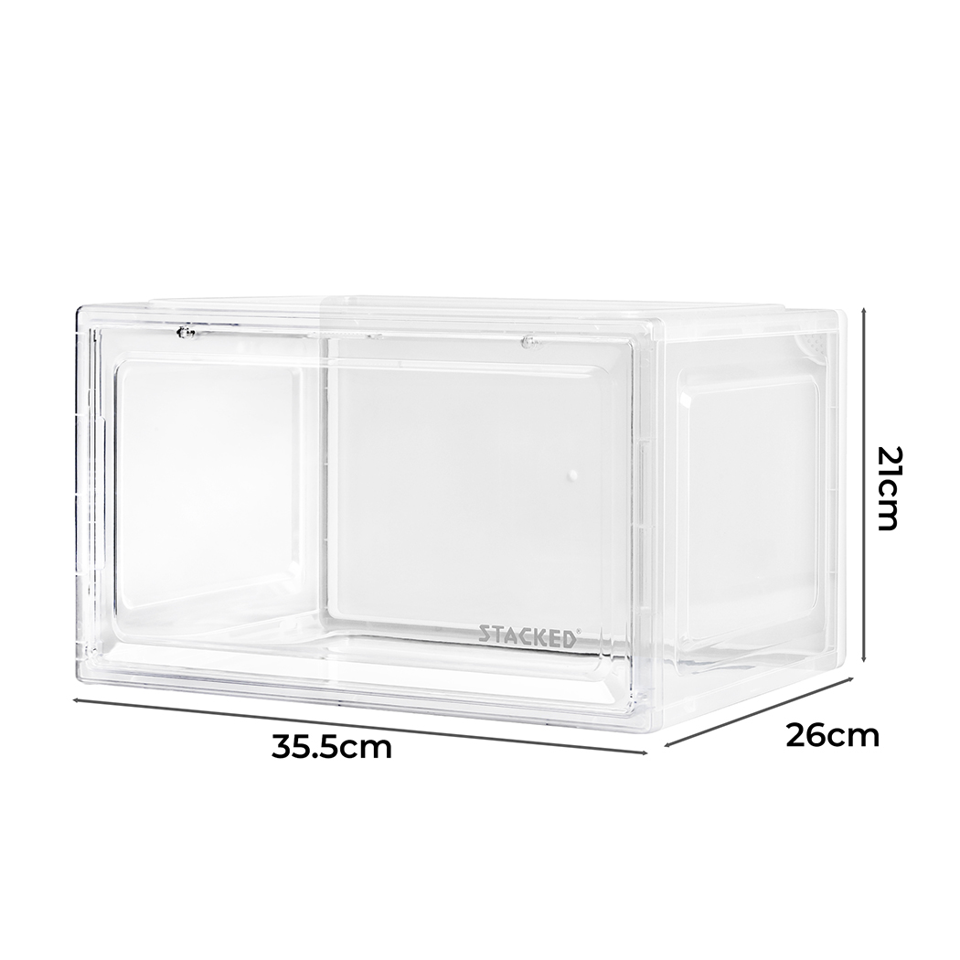 Shoe Storage Box Sneaker Display Case Collections Cabinet Stackable Magnetic - Picture 133 of 191