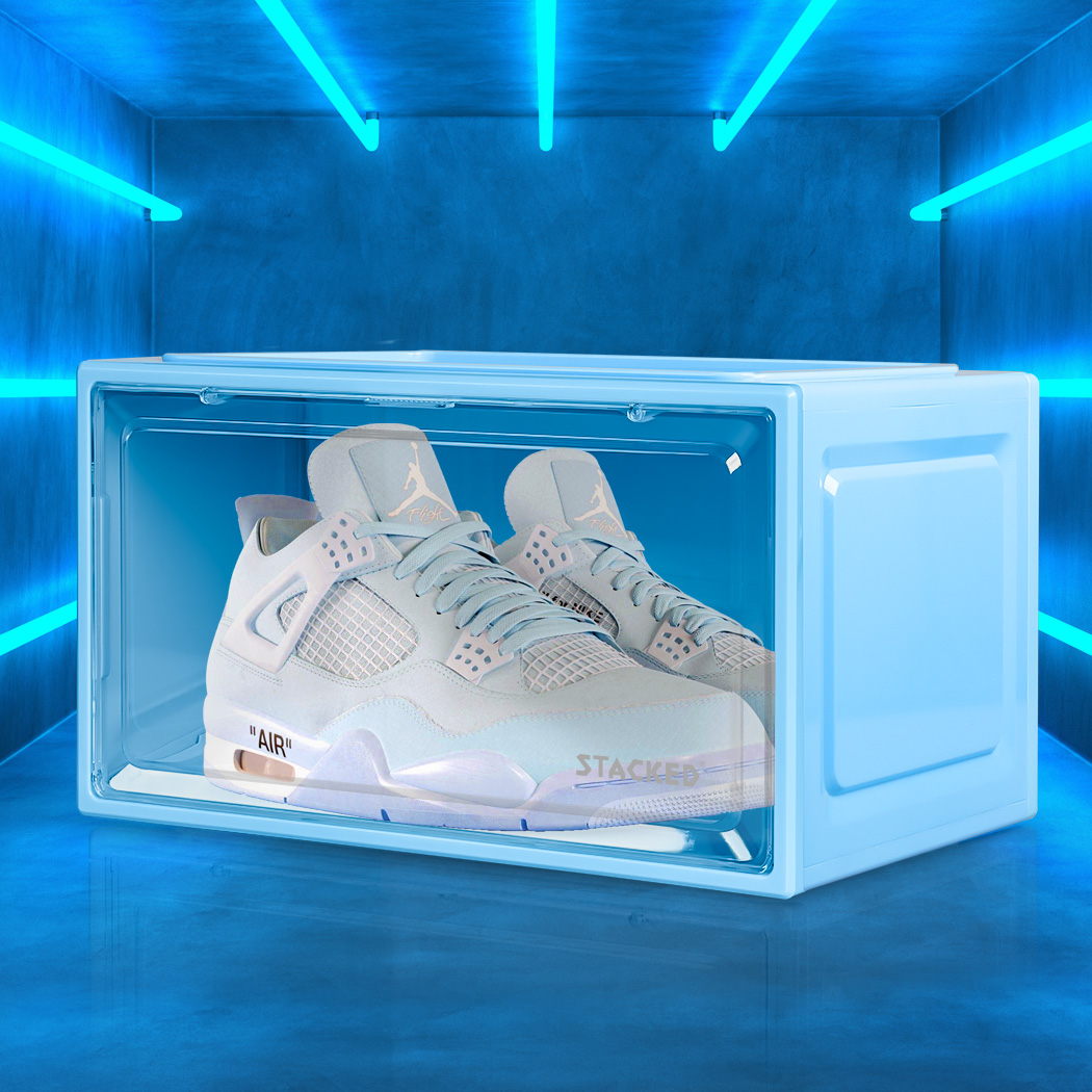 Shoe Storage Box Sneaker Display Case Collections Cabinet Stackable Magnetic - Picture 25 of 191
