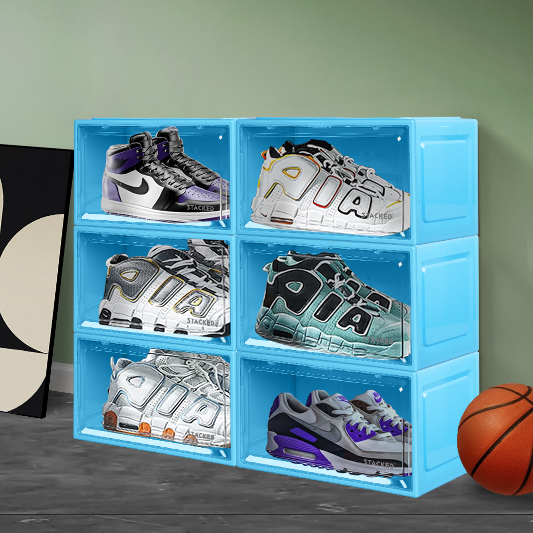 Shoe Storage Box Sneaker Display Case Collections Cabinet Stackable Magnetic - Picture 120 of 191