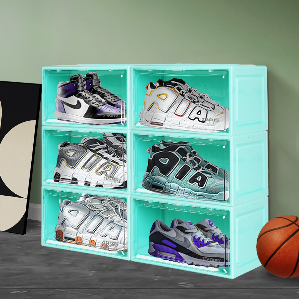 Shoe Storage Box Sneaker Display Case Collections Cabinet Stackable Magnetic - Picture 144 of 191
