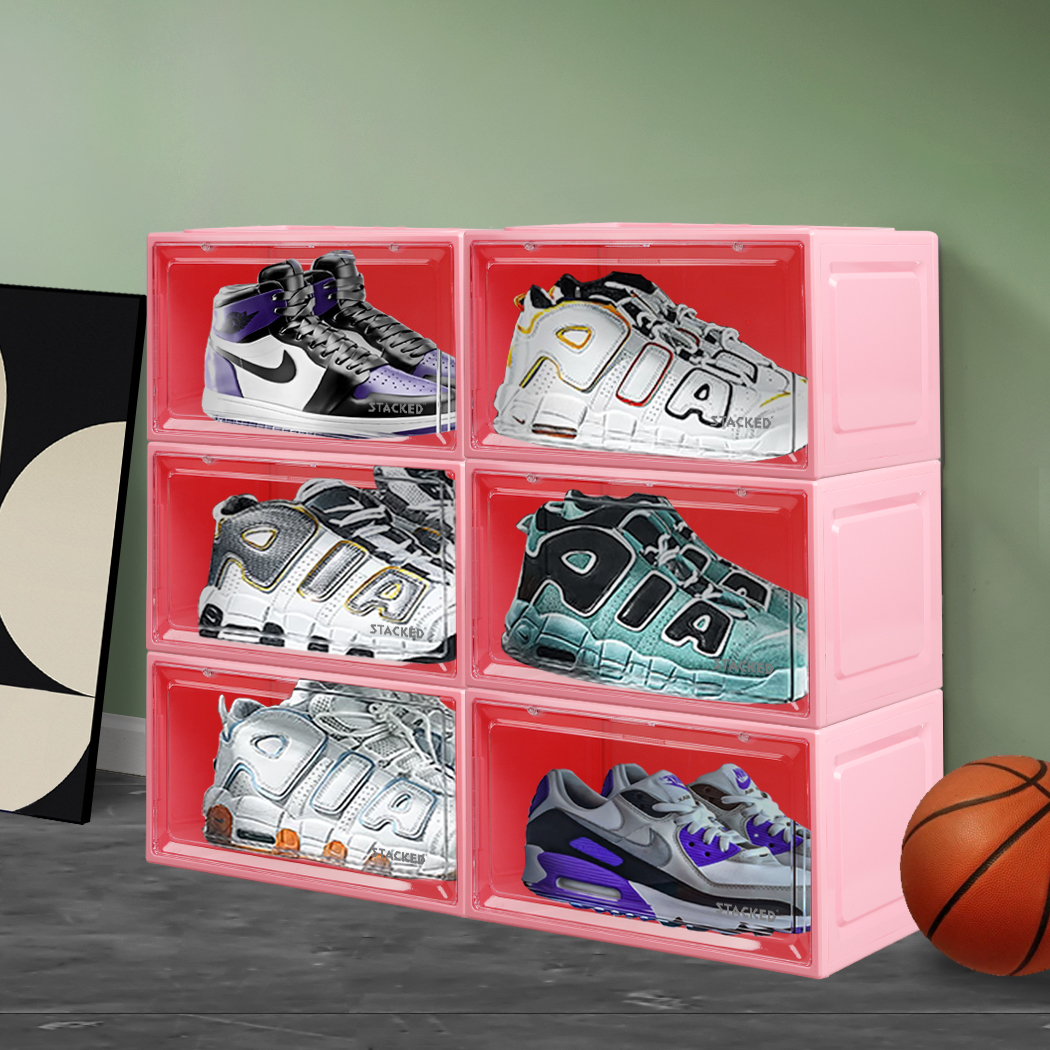 Shoe Storage Box Sneaker Display Case Collections Cabinet Stackable Magnetic - Picture 156 of 191