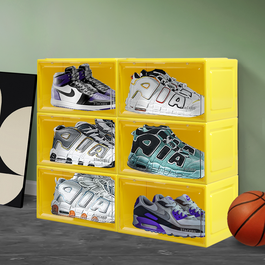 Shoe Storage Box Sneaker Display Case Collections Cabinet Stackable Magnetic - Picture 180 of 191