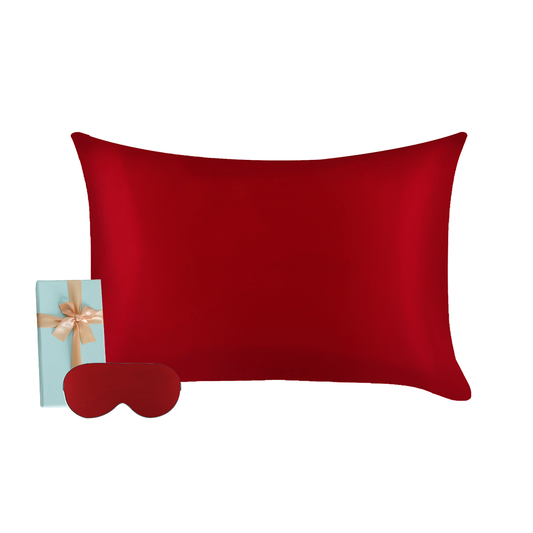 Dreamz Silk Pillow Case 100 Mulberry Slip Eye Mask Set Both Sided 25