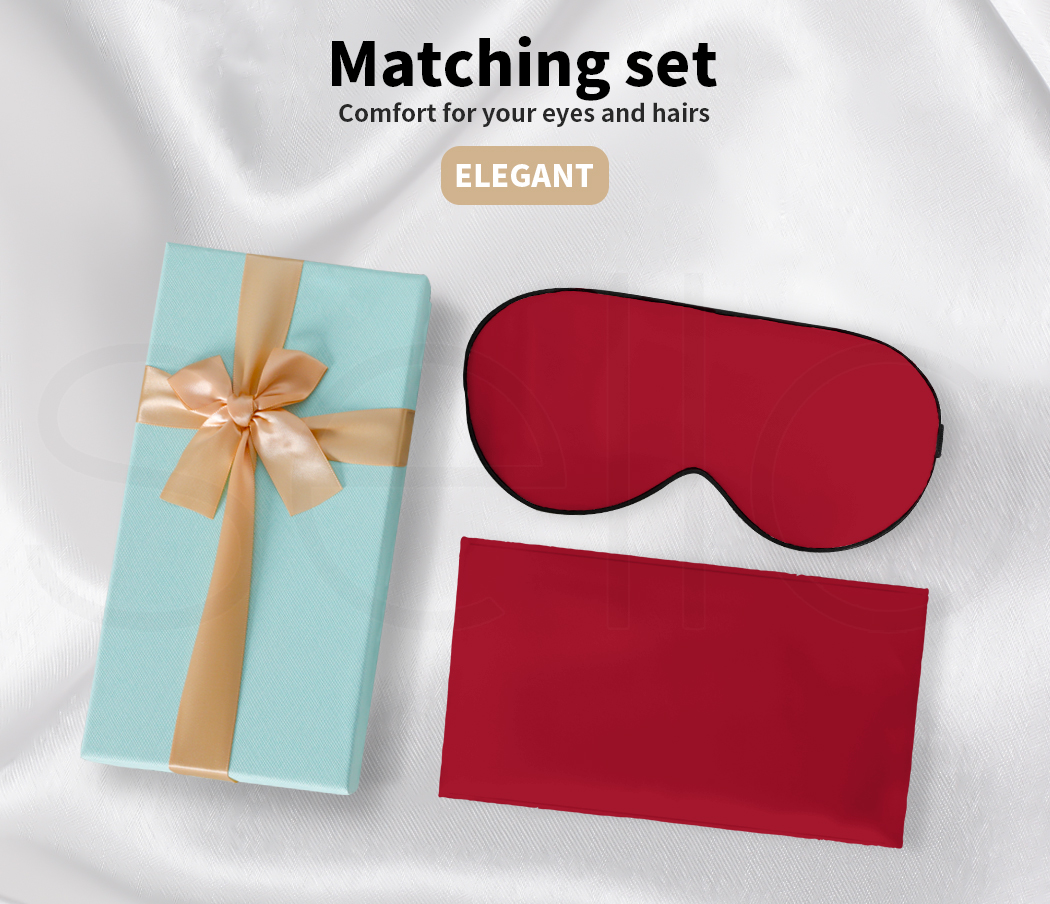 Dreamz Silk Pillow Case 100 Mulberry Slip Eye Mask Set Both Sided 25