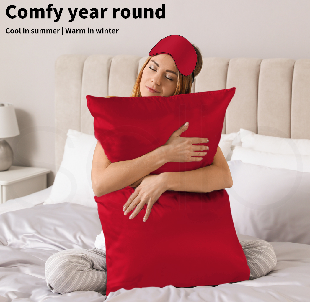 Dreamz Silk Pillow Case 100 Mulberry Slip Eye Mask Set Both Sided 25 Momme Gift eBay