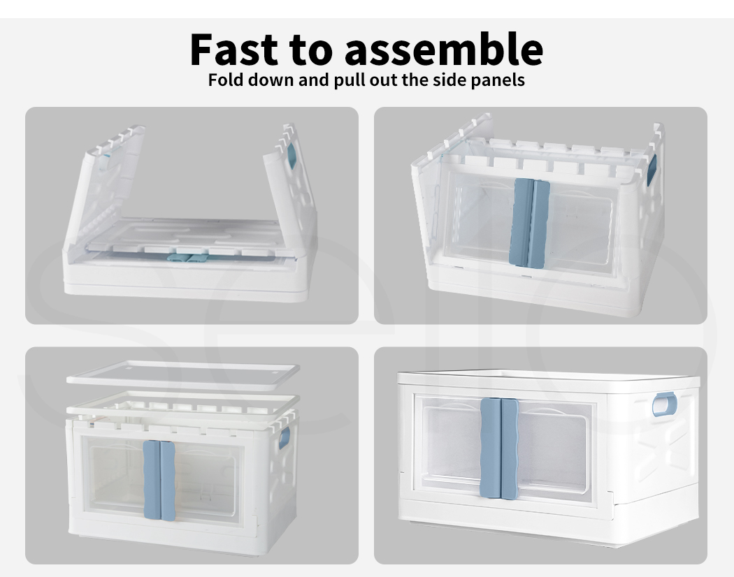 Storage Containers Box Stackable Toy Food Organiser Large Foldable Lid 45/85L - Picture 16 of 95