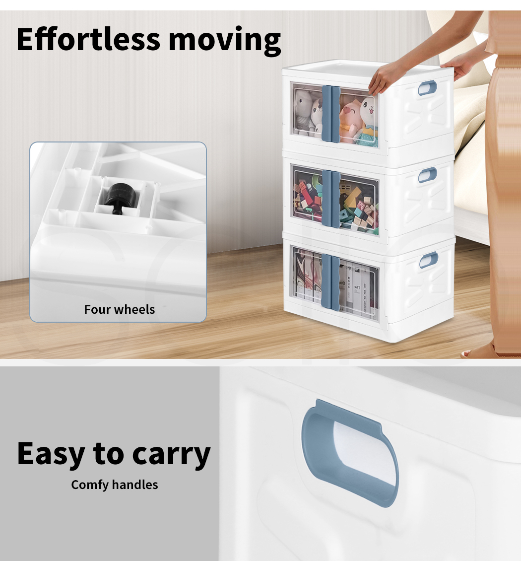 Storage Containers Box Stackable Toy Food Organiser Large Foldable Lid 45/85L - Picture 18 of 95
