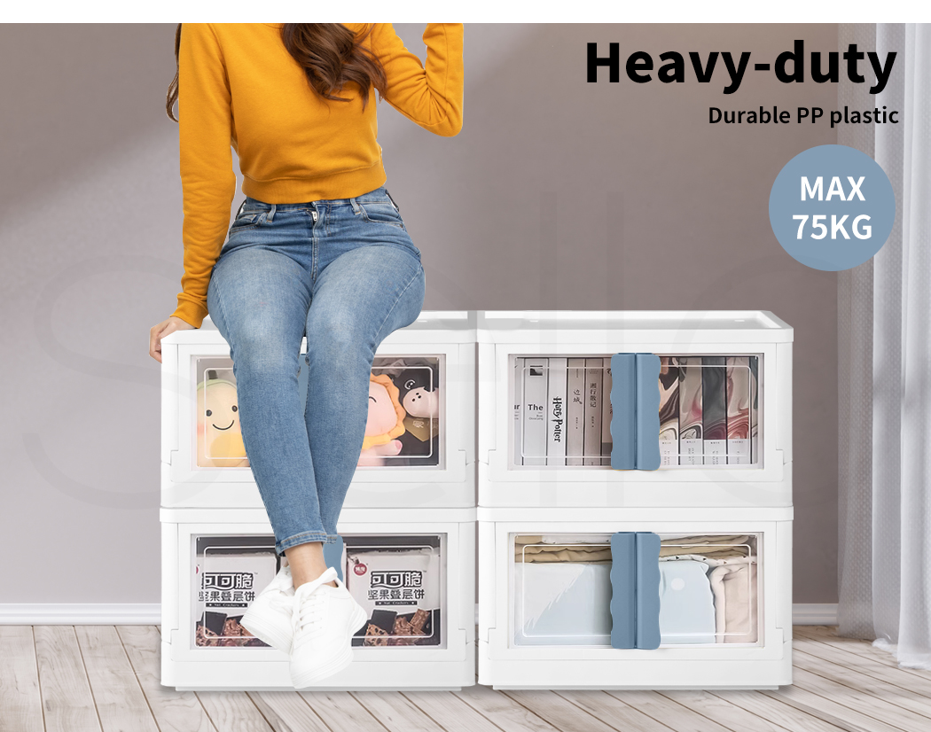Storage Containers Box Stackable Toy Food Organiser Large Foldable Lid 45/85L - Picture 21 of 95