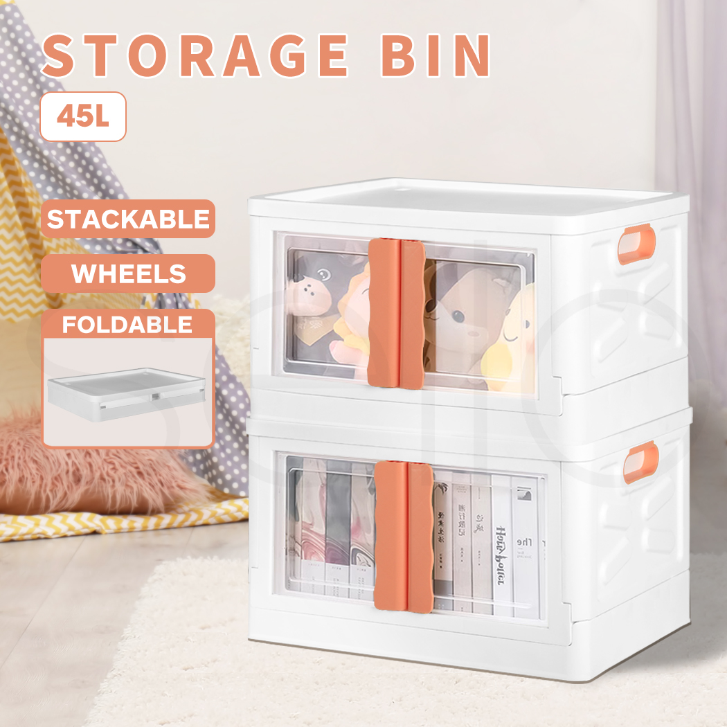 Storage Containers Box Stackable Toy Food Organiser Large Foldable Lid 45/85L - Picture 26 of 95
