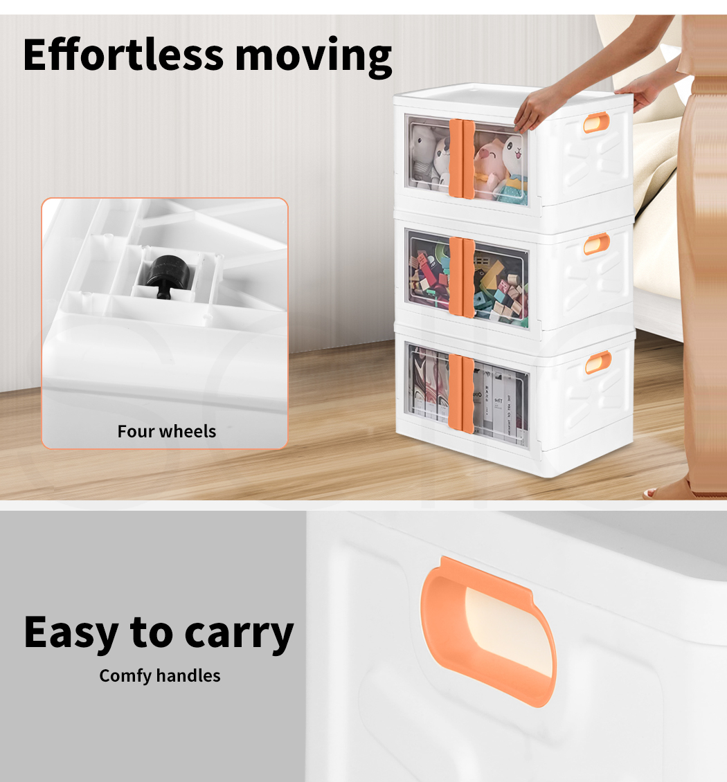 Storage Containers Box Stackable Toy Food Organiser Large Foldable Lid 45/85L - Picture 30 of 95