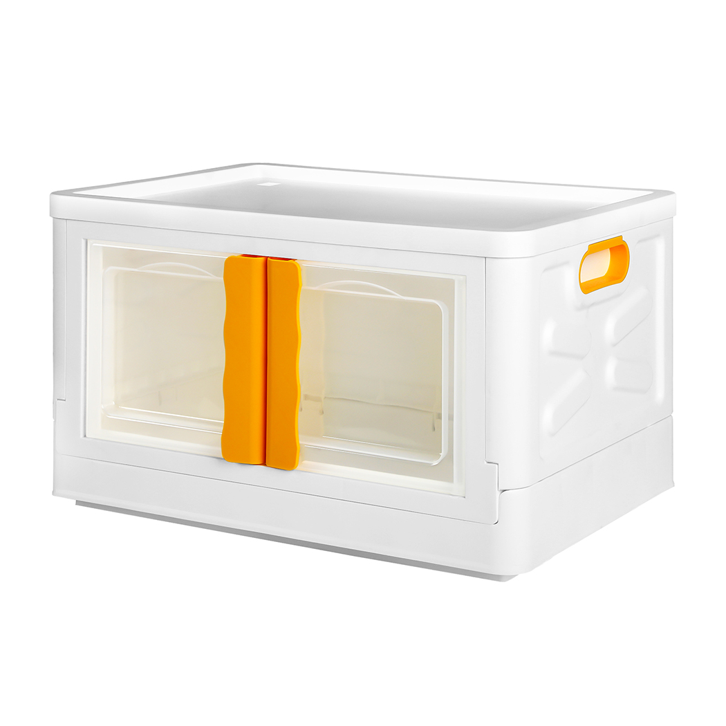 TopSellers-Toy Storage Box - Stackable 45L Yellow Organizer for Kids