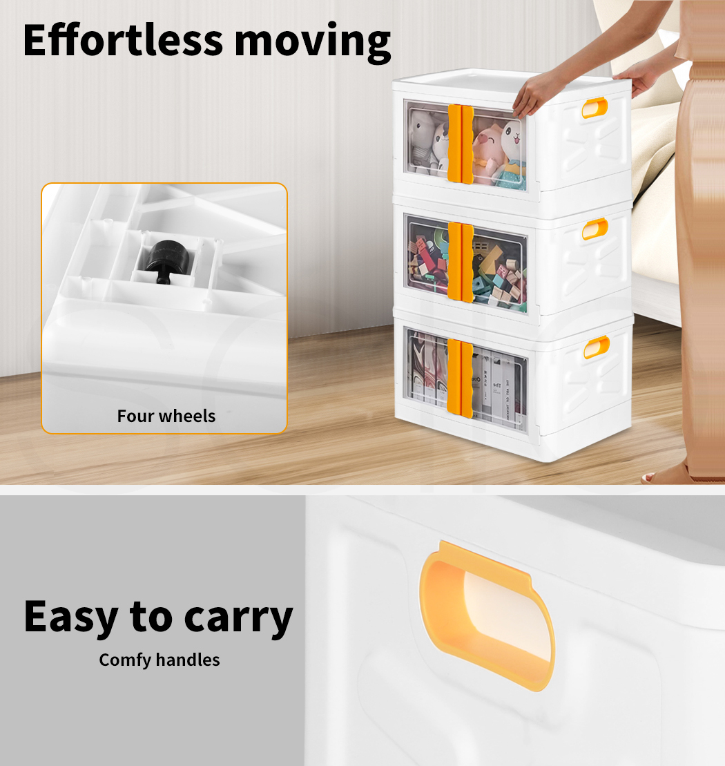 Storage Containers Box Stackable Toy Food Organiser Large Foldable Lid 45/85L - Picture 42 of 95