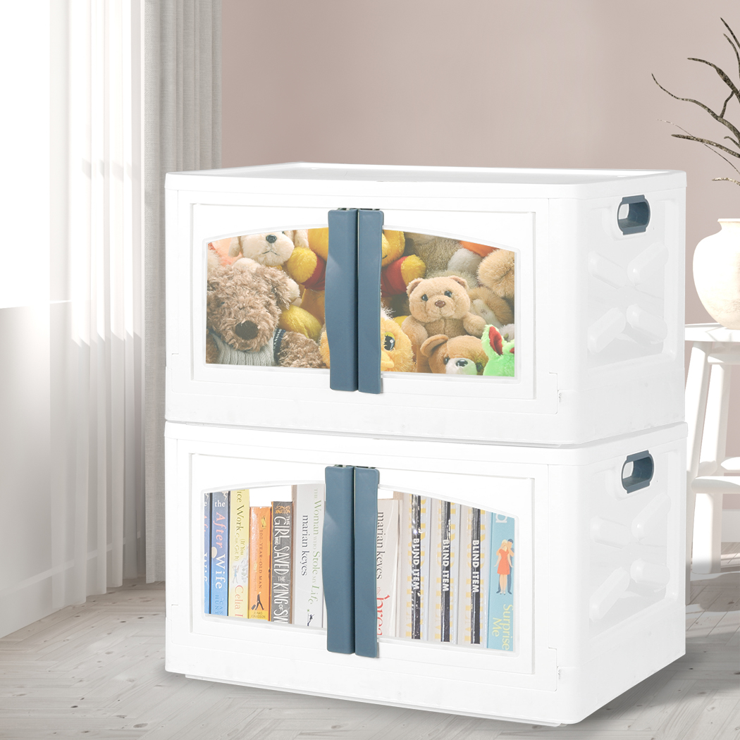 Storage Containers Box Stackable Toy Food Organiser Large Foldable Lid 45/85L - Picture 48 of 95