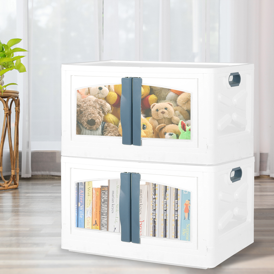 Storage Containers Box Stackable Toy Food Organiser Large Foldable Lid 45/85L - Picture 48 of 94
