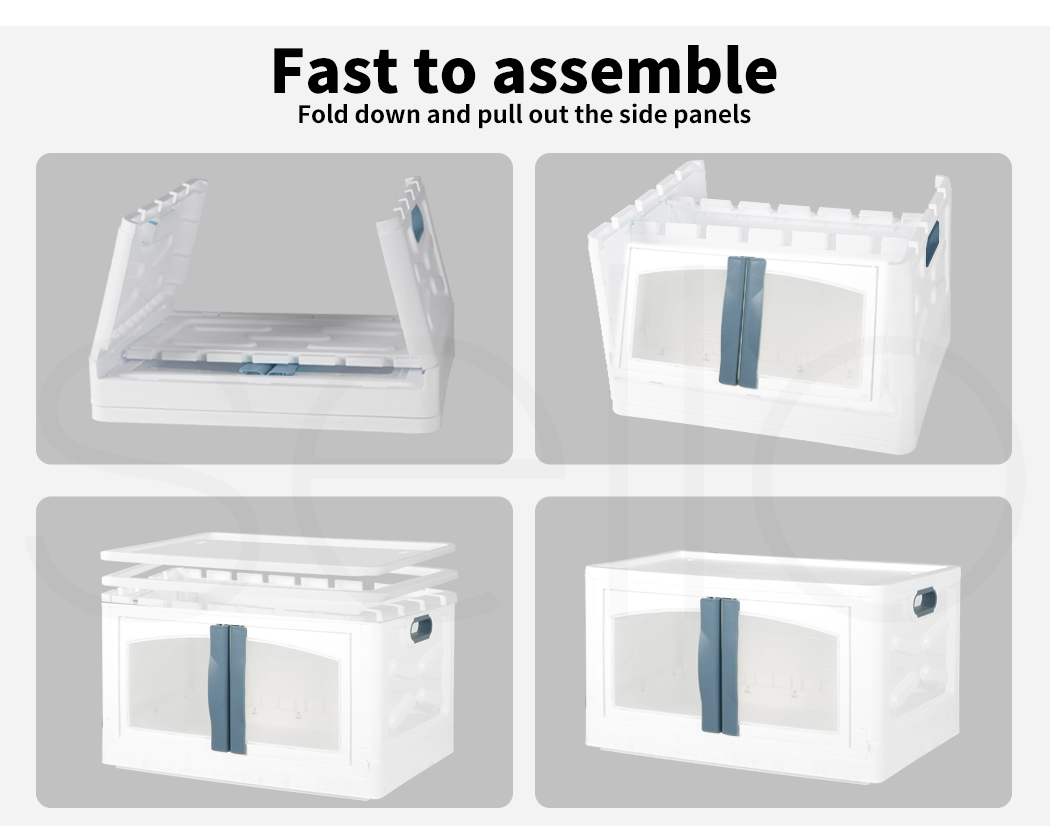 Storage Containers Box Stackable Toy Food Organiser Large Foldable Lid 45/85L - Picture 52 of 95