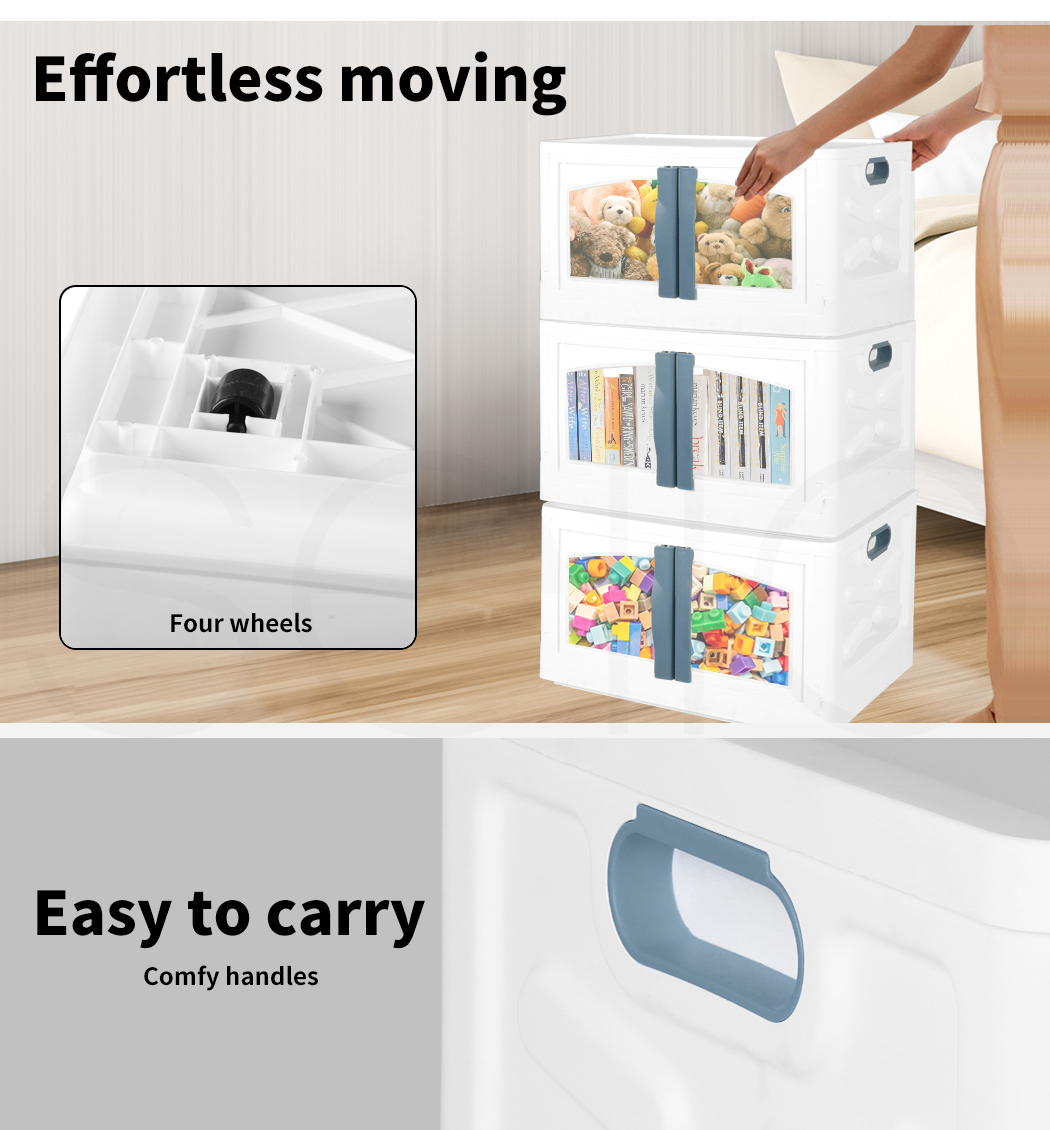 Storage Containers Box Stackable Toy Food Organiser Large Foldable Lid 45/85L - Picture 54 of 95