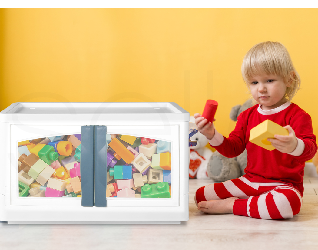 Storage Containers Box Stackable Toy Food Organiser Large Foldable Lid 45/85L - Picture 55 of 87