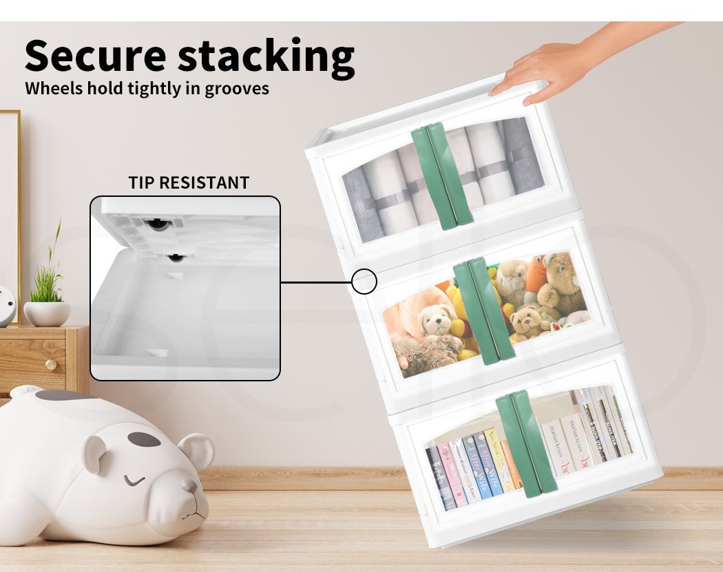 Storage Containers Box Stackable Toy Food Organiser Large Foldable Lid 45/85L - Picture 67 of 95