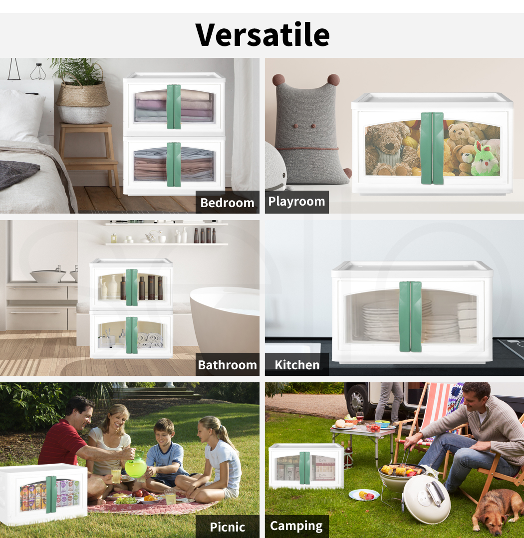 Storage Containers Box Stackable Toy Food Organiser Large Foldable Lid 45/85L - Picture 70 of 95