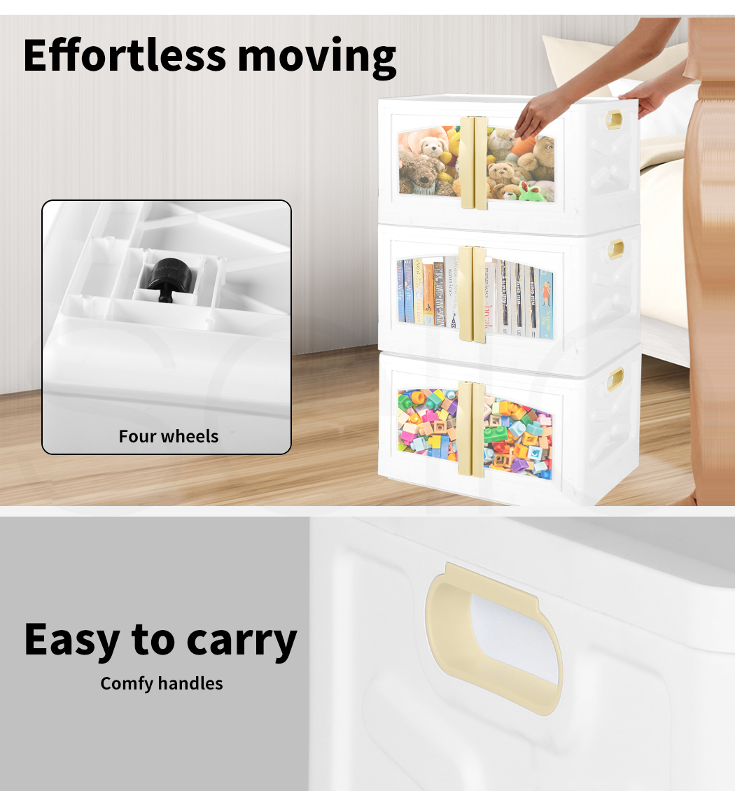 Storage Containers Box Stackable Toy Food Organiser Large Foldable Lid 45/85L - Picture 78 of 95