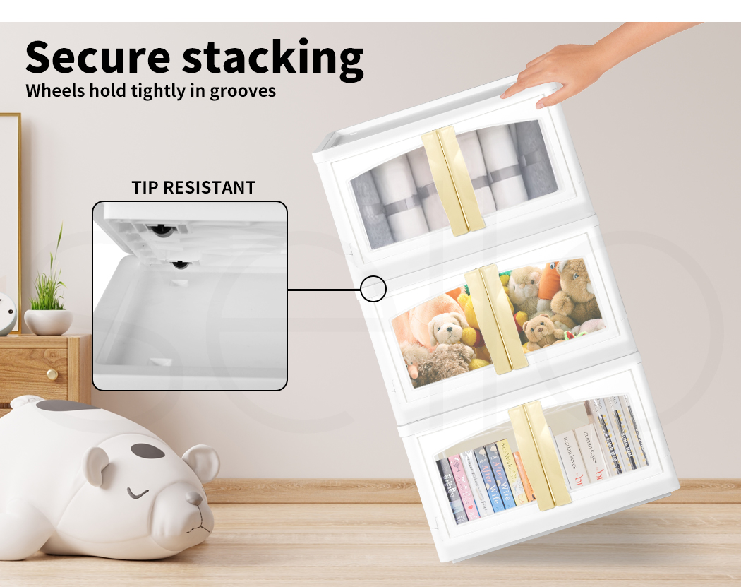 Storage Containers Box Stackable Toy Food Organiser Large Foldable Lid 45/85L - Picture 79 of 95