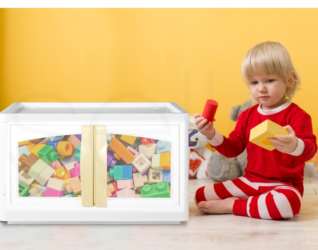 Storage Containers Box Stackable Toy Food Organiser Large Foldable Lid 45/85L - Picture 77 of 87